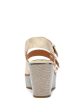 DONALD PLINER Womens Beige Snake Goring Metallic Iris Round Toe Wedge Slip On Leather Heeled M Discount