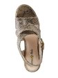 SEVEN DIALS Womens Beige Snake Print 1  Platform Crisscross Strap Det Cushioned Studded Somerset Round Toe Wedge Buckle Dress Espadrille Shoes M Online now