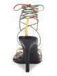 MATEO BY INC Womens Black Comfort Strappy Reggae Square Toe Stiletto Lace-Up Heeled M For Discount