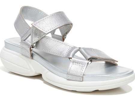 NATURALIZER Womens Silver Metallic Flores Round Toe Sandals Shoes M Online