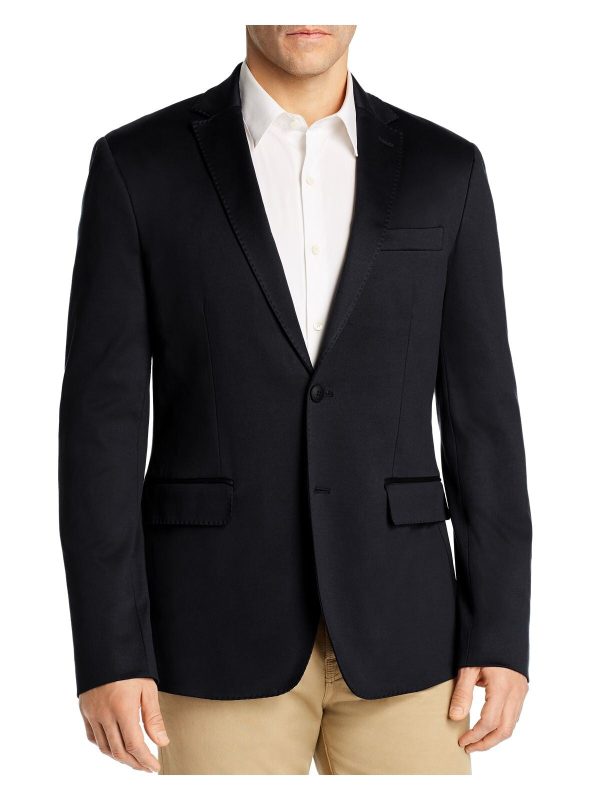 DYLAN GRAY Mens Navy Cotton Blazer Discount