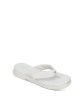 KENNETH COLE NEW YORK Womens White 1 2  Platform Padded Metallic Athens Flatform Round Toe Wedge Slip On Leather Flip Flop Sandal M Discount