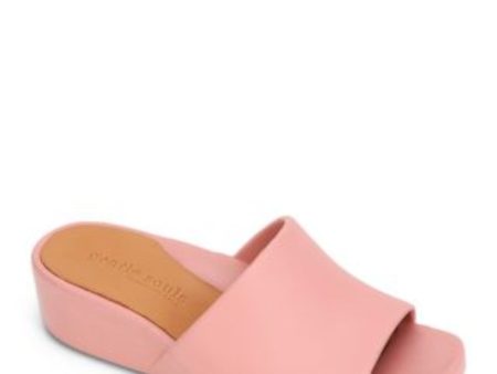 GENTLE SOULS KENNETH COLE Womens Pink Clay Cushioned Arch Support Gentle Souls Gisele Round Toe Wedge Slip On Slide Sandals Shoes Fashion