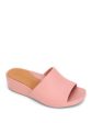 GENTLE SOULS KENNETH COLE Womens Pink Clay Cushioned Arch Support Gentle Souls Gisele Round Toe Wedge Slip On Slide Sandals Shoes Fashion