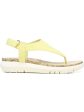 NATURALIZER Womens Yellow Snake Print 1  Platform Non-Slip Non-Slip Comfort Meghan Round Toe Wedge Thong Sandals Shoes M on Sale