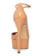 STEVE MADDEN Womens Beige Dorsay 1-1 2  Platform Ankle Strap Padded Affair Round Toe Stiletto Buckle Heeled M Sale