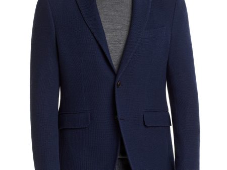 MICHAEL KORS Mens Navy Classic Fit Blazer For Cheap