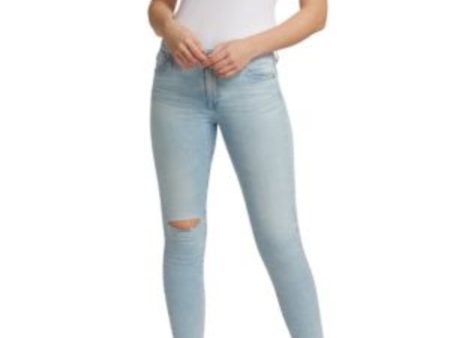 AG AG-ED DENIM Womens Blue Stretch Zippered Pocketed Skinny Ankle High Waist Jeans Online now