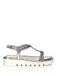 STUART WEITZMAN Womens Silver 1  Platform Padded Calypso Square Toe Wedge Buckle Leather Slingback Sandal B Hot on Sale