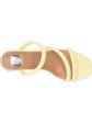 DV DOLCE VITA Womens Yellow Mixed Media Strappy Padded Myla Square Toe Slip On Heeled M Online Hot Sale