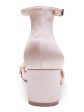 JEWEL BADGLEY MISCHKA Womens Pink Adjustable Ankle Strap Embellished Perforated Giona Round Toe Block Heel Buckle Dress Slingback Sandal M Online Sale