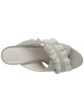 KENNETH COLE NEW YORK Womens Gray Ruffled Padded Laken Round Toe Block Heel Slip On Leather Slide Sandals Shoes M on Sale