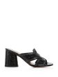 MARC JACOBS Womens Black Cutouts Glitter Aurora Square Toe Slip On Leather Dress Sandals Shoes Online Sale