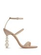 SOPHIA WEBSTER Womens Beige Glitter Ankle Strap Padded Rosalind Open Toe Sculpted Heel Buckle Dress Heeled Online