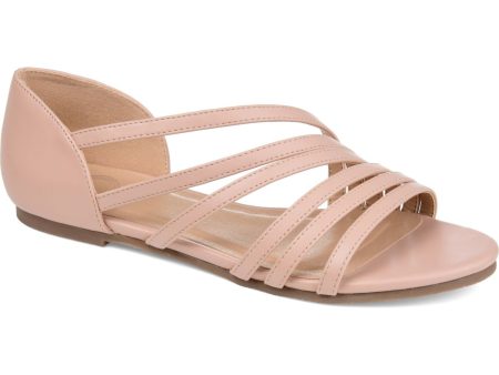 JOURNEE COLLECTION Womens Pink D Orsay Padded Strappy Divina Round Toe Slip On Sandals Shoes M on Sale