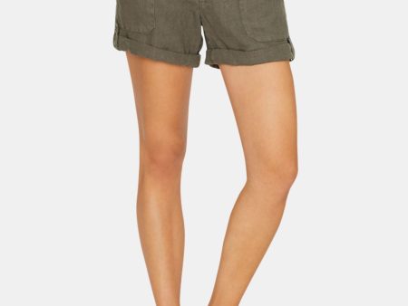 SANCTUARY Womens Green Pocketed Shorts Online Hot Sale