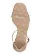 INC Womens Beige Padded Quilted Transparent Adjustable Strap Ankle Strap Lexini Square Toe Block Heel Buckle Heeled M Discount