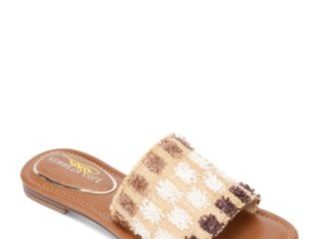 KENNETH COLE Womens Brown Mello Open Toe Slip On Slide Sandals Shoes M For Discount