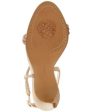 VINCE CAMUTO Womens Beige Embellished Asymmetrical Strappy Luanna Round Toe Stiletto Buckle Dress Slingback Sandal M Hot on Sale