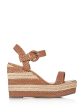 SCHUTZ Womens Brown 1-1 2  Platform Jute Wrapped Adjustable Braided Comfort Nani Square Toe Wedge Buckle Espadrille Shoes B Online now