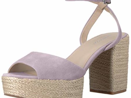 KENNETH COLE Womens Pink 2  Platform Adjustable Strap Pheonix Round Toe Block Heel Buckle Leather Dress Espadrille Shoes M Online Sale