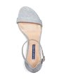 STUART WEITZMAN Womens Silver Nearly Nude Round Toe Block Heel Buckle Dress Sandals Shoes M Hot on Sale