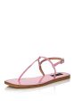 AQUA Womens Pink T-Strap Zen Round Toe Buckle Thong Sandals Shoes M Online now