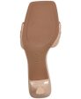 INC Womens Beige Chain Hardware Padded Jemya Square Toe Flare Slip On Heeled M Cheap