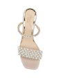 JEWEL BADGLEY MISCHKA Womens Silver Embellished Orsen Square Toe Block Heel Slip On Heeled M Online Hot Sale