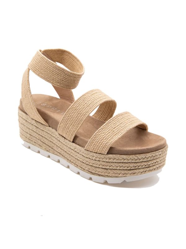 ESPRIT Womens Beige Ankle Strap Stretch Allison Round Toe Slip On Espadrille Shoes M Online