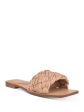 MARC FISHER LTD Womens Beige Braided Reanna Square Toe Slip On Leather Slide Sandals Shoes M Online Hot Sale