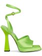 STEVE MADDEN Womens Green Wrapping Ankle Strap Padded Kendall Square Toe Sculpted Heel Buckle Dress Heeled M Sale