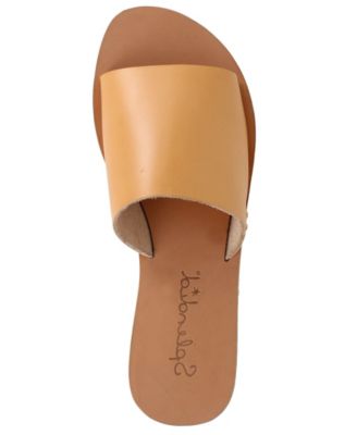 SPLENDID Womens Beige Comfort Thea Round Toe Slip On Leather Slide Sandals Shoes B Online Sale