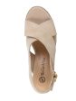 BELLA VITA Womens Beige 1 2  Platform Cushioned Comfort Nadette Ii Round Toe Wedge Buckle Espadrille Shoes W Fashion