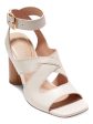 COLE HAAN Womens Ivory Ankle Strap Comfort Reina Square Toe Stacked Heel Buckle Dress Heeled B Online Hot Sale