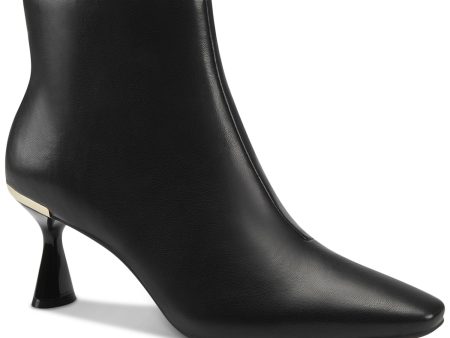 ALFANI Womens Black Cushioned Celleste Pointed Toe Kitten Heel Zip-Up Dress Heeled Boots M Discount