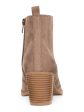 AMERICAN RAG Womens Beige Western Inspired Stitching Kayla Almond Toe Block Heel Zip-Up Booties M Cheap