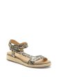 LUCKY BRAND Womens Beige Snake Print Espadrille Ankle Strap T-Strap Buckle Accent Gabrien Round Toe Wedge Buckle Slingback Sandal M For Sale