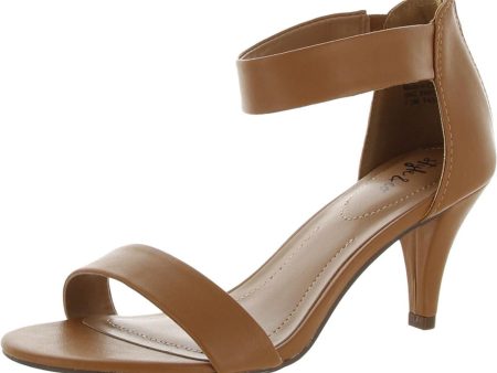 STYLE & COMPANY Womens Brown Goring Ankle Strap Padded Paycee Round Toe Stiletto Zip-Up Dress Sandals Shoes M Online