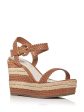 SCHUTZ Womens Brown 1-1 2  Platform Jute Wrapped Adjustable Braided Comfort Nani Square Toe Wedge Buckle Espadrille Shoes B Online now