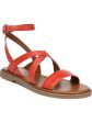 FRANCO SARTO Womens Orange Snake Print Ankle Strap Cushioned Kemmer Round Toe Buckle Gladiator Sandals Shoes M Online