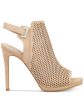 GUESS Womens Light Natural Beige Perforated Padded Aubria Round Toe Stiletto Leather Dress Slingback Sandal M Online