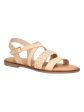 BELLA VITA Womens Beige Strappy Padded Adjustable Braided Ala Round Toe Block Heel Buckle Leather Sandals Shoes Fashion