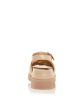 ASH Womens Beige Padded Woven Straps 2  Platform Adjustable Strap Ankle Strap Sirena Round Toe Block Heel Buckle Leather Sandals Shoes Fashion