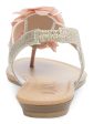 WILD PAIR Womens Pink 1 2 Heel Flower Details Slingback Glitter Stretch Sari Round Toe Slip On Thong Sandals Shoes M on Sale