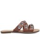 MARC FISHER Womens Brown Oversized Ornaments Bryte Round Toe Slip On Sandals Shoes M Online