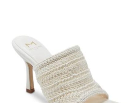 MARC FISHER LTD Womens Ivory Woven Padded Dako Square Toe Stiletto Slip On Heeled M Online