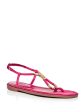 SERGIO ROSSI Womens Pink Metallic Accents Strappy Twist Round Toe Buckle Leather Thong Sandals Shoes Online