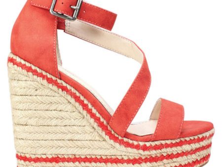 SEVEN DIALS Womens Coral 1 2  Platform Adjustable Ankle Strap Berlina Round Toe Wedge Buckle Dress Espadrille Shoes M For Cheap