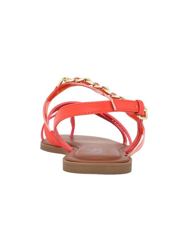 GBG LOS ANGELES Womens Coral Chain Strappy Resia Round Toe Buckle Thong Sandals Shoes M Supply